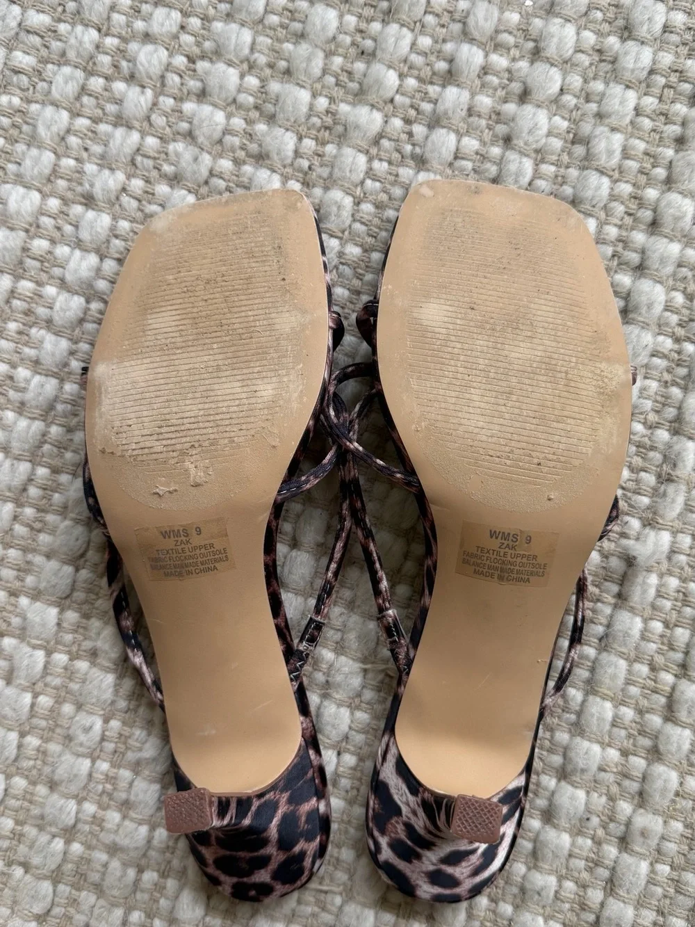 Dolce Vita Leopard Print Strappy Kitten Heels